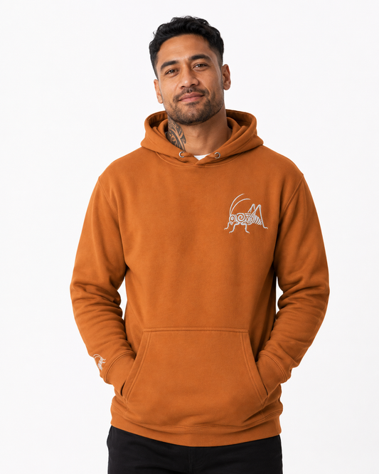 Unisex Premium Hoodie - Double Embroidered Wētā - white embroidery