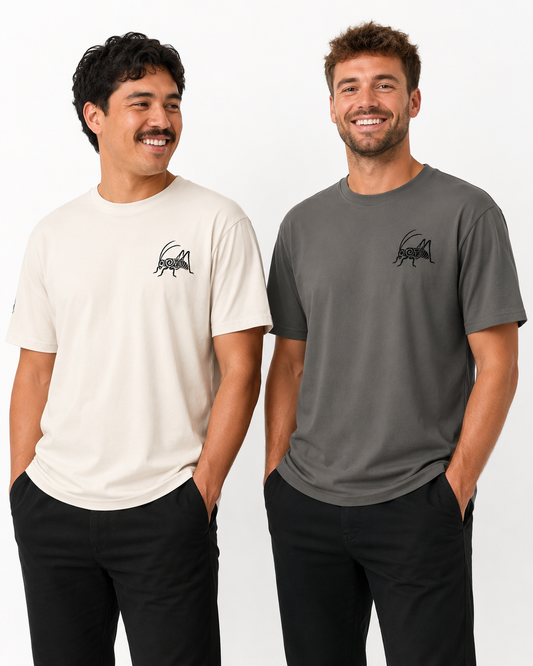 Unisex Premium T-Shirt - Double Embroidered Wētā - black embroidery