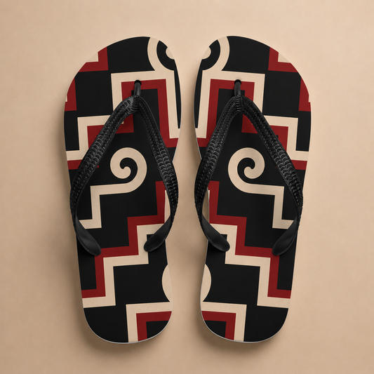 Classic Jandals - Poutama Rising - whero (red)