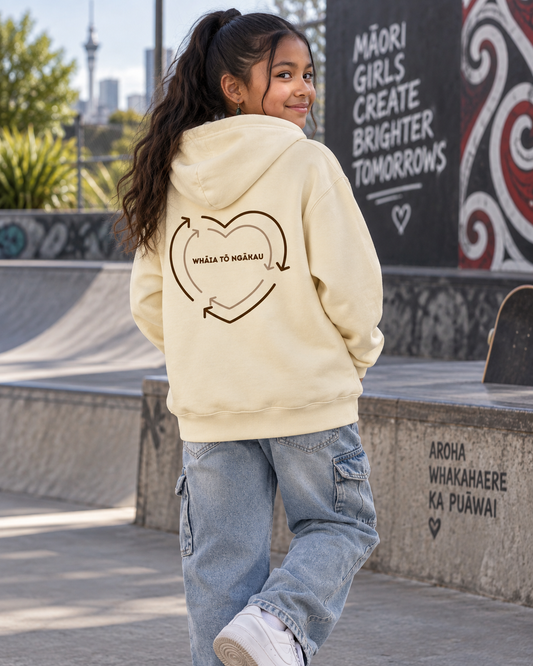 Youth lightweight hooded sweatshirt - Whāia tō Ngākau - Follow Your Heart