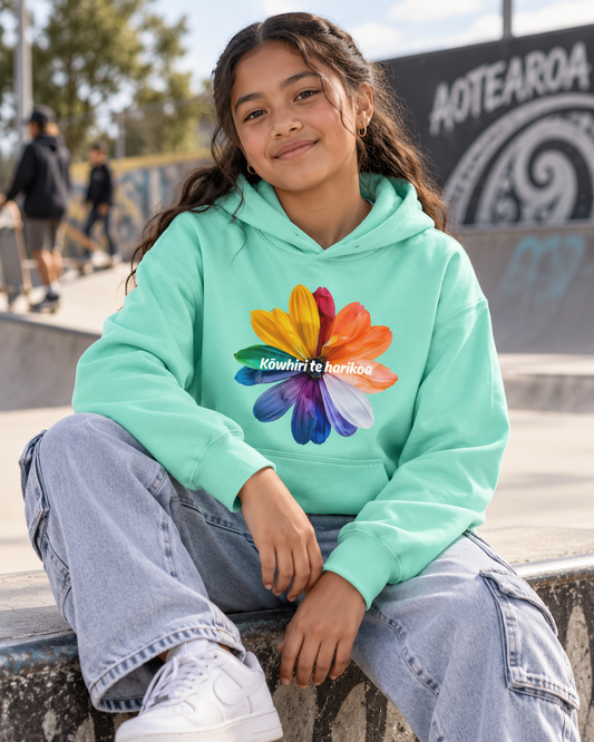 Youth lightweight hooded sweatshirt - Kōwhiri te Harikoa - Choose Joy