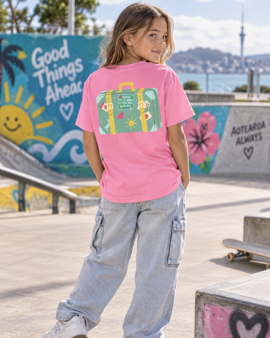 Youth classic tee - Haere ki te Wāhi e Tino Ora ai Koe - Go Where You Feel Most Alive