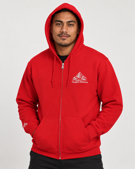Unisex heavy blend zip hoodie - Tangata Whenua