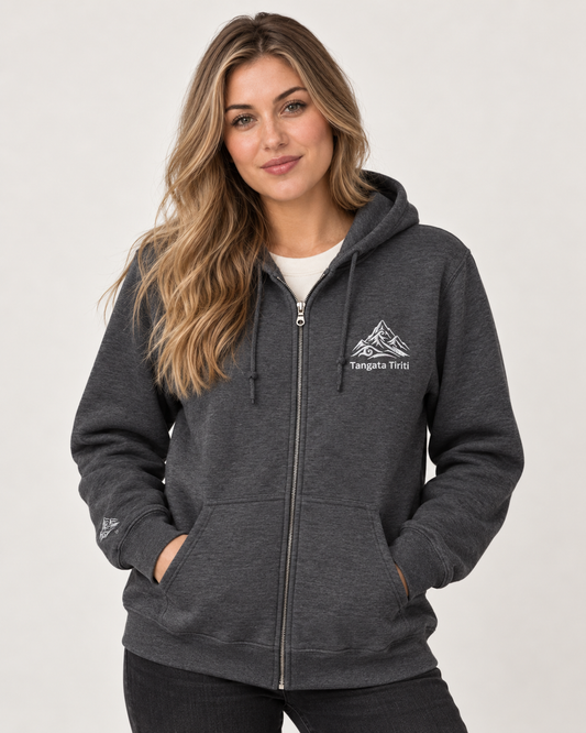 Unisex heavy blend zip hoodie - Tangata Tiriti