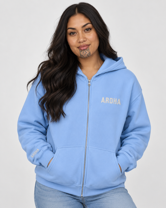 Unisex heavy blend zip hoodie - Aroha (love)