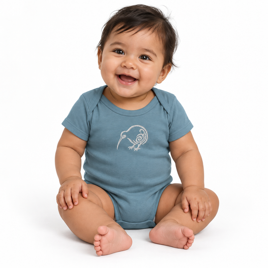 Premium Baby Jersey Bodysuit - Embroidered Kiwi