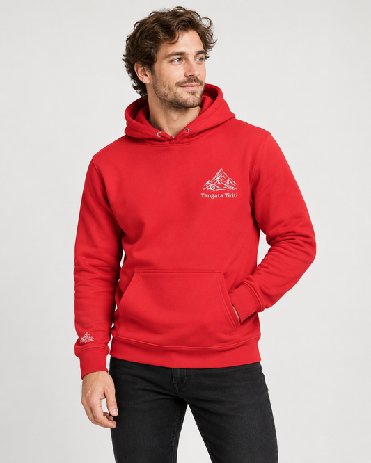 Unisex Premium Hoodie - Double Embroidered Tangata Tiriti