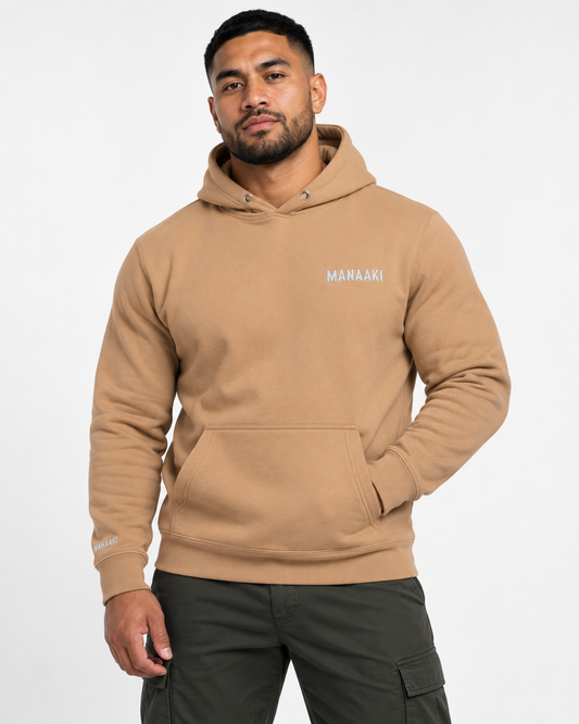 Unisex Premium Hoodie - Double Embroidered Manaaki (care)