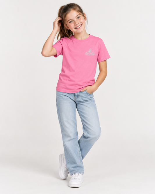Youth Classic Tee - Embroidered Maunga (mountain)