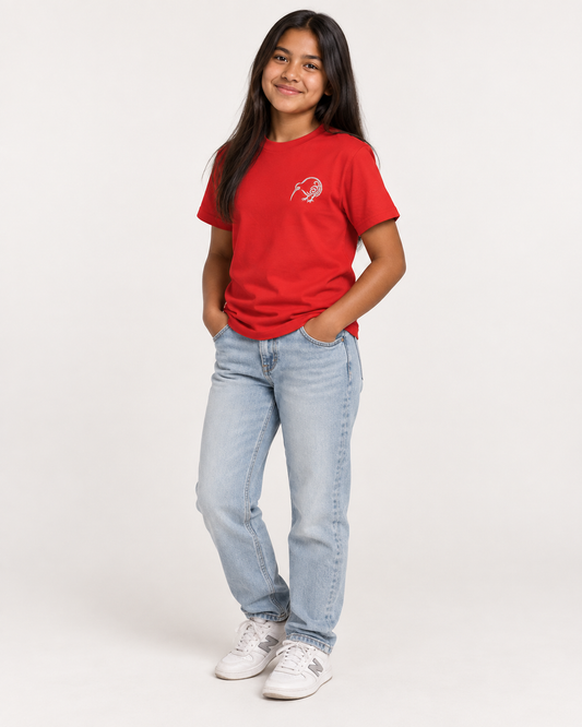 Youth Classic Tee - Embroidered Kiwi