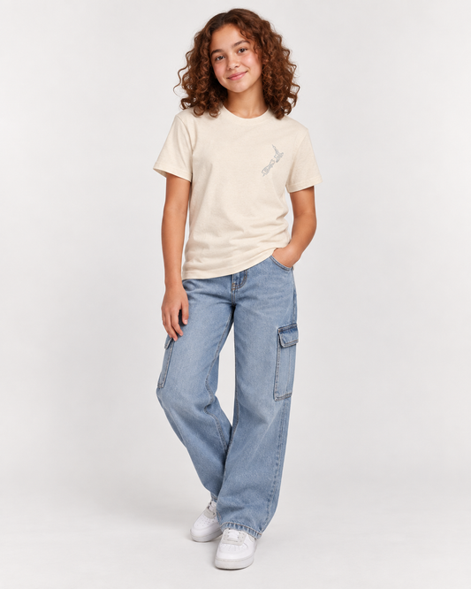 Youth Classic Tee - Embroidered Aotearoa